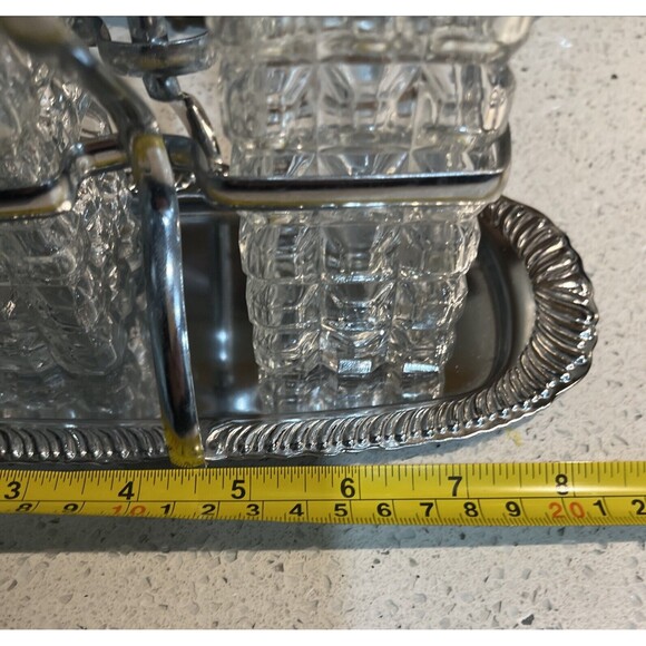 Vintage Mayell Cruet Set “classic”.  Chromium Plate 3 Piece Set.  RARE FIND - Picture 9 of 10